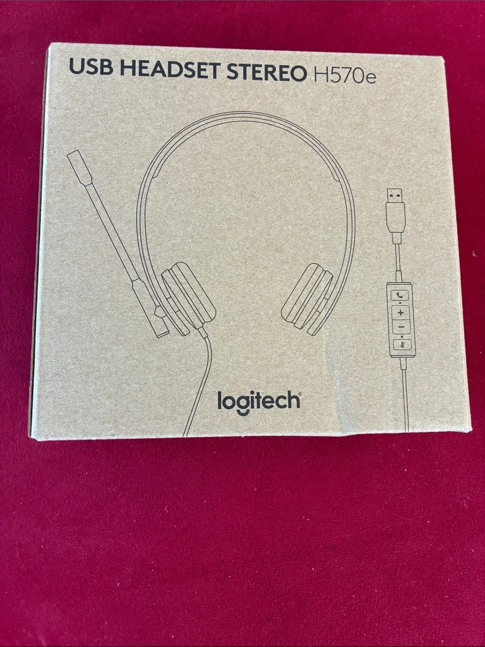 Logitech USB Headset Stereo H570e - Brown Kraft Box